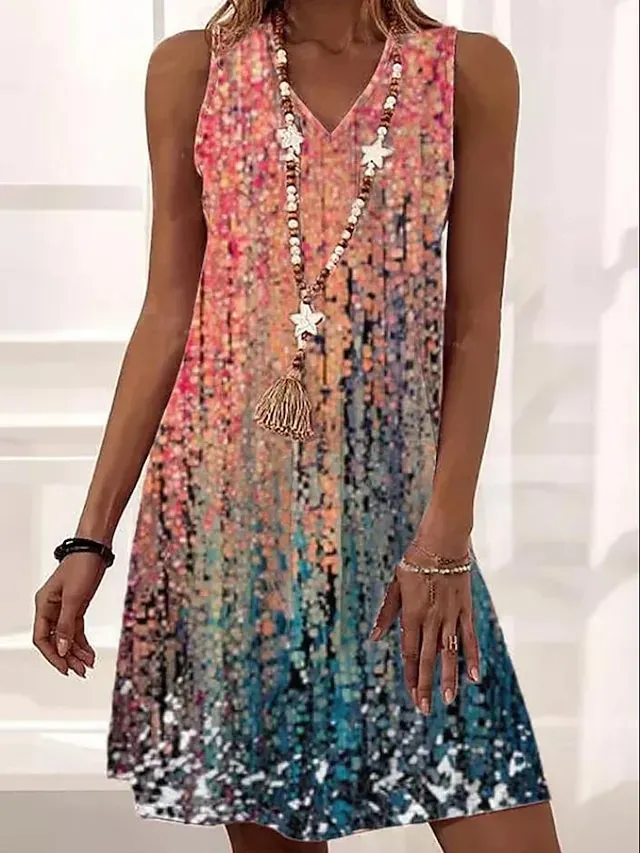 Women's Casual Dress Tank Dress Floral Dress Floral Ditsy Floral Pocket Print Strap Midi Dress Active Fashion Outdoor Daily Sleeveless Loose Fit Black Wine Blue Summer Spring S M L XL XXL