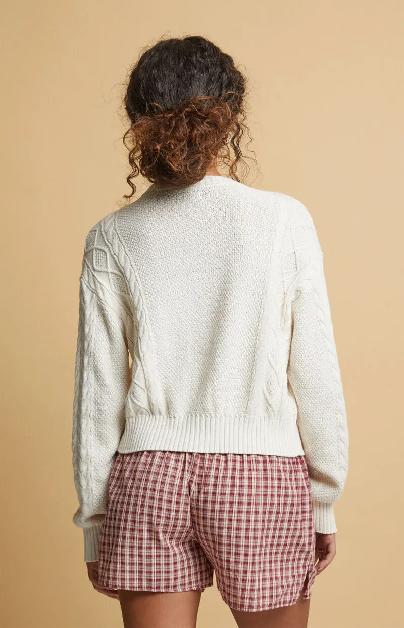 Beverly and Beck Heidi Cable Knit Cardigan