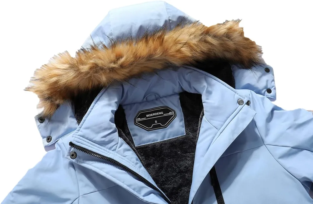 Women's Waterproof Ski Snow Jacket Winter Warm Hooded Snow Coat Mountain Windproof Ski Jacket For Women