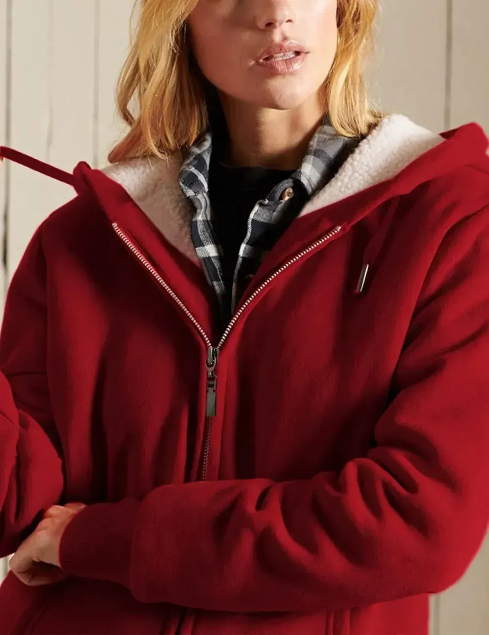 Women's Winter Hoodies Pullover Sherpa Fleece Warm Heavyweight Sweatshirt