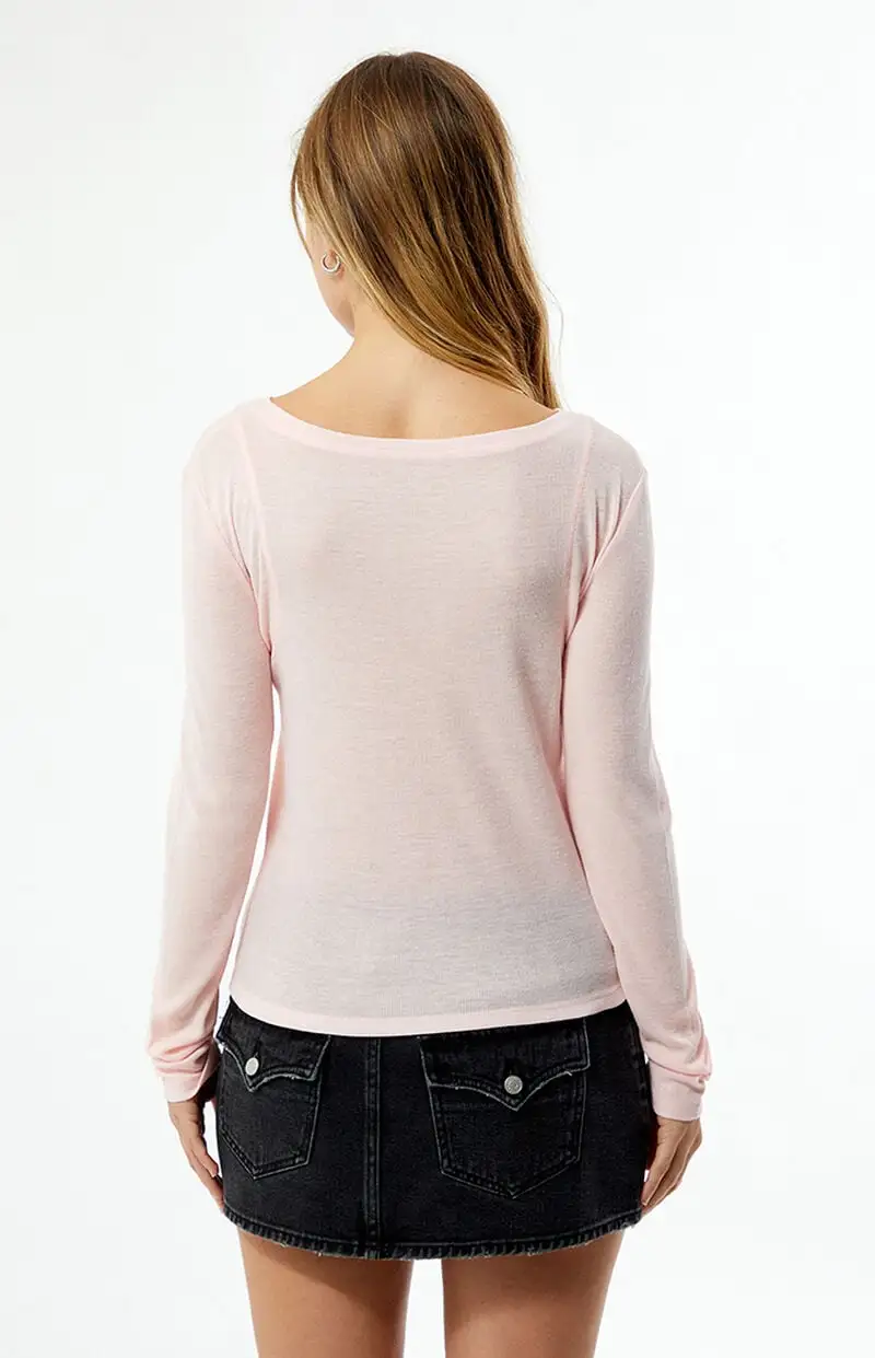Est. PAC 1980 Ribbed Crew Neck Long Sleeve Top
