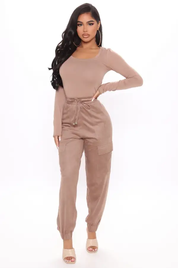 Briana Long Sleeve Top - Taupe