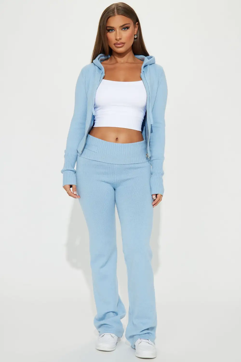 Lana Sweater Pant Set - Light Blue