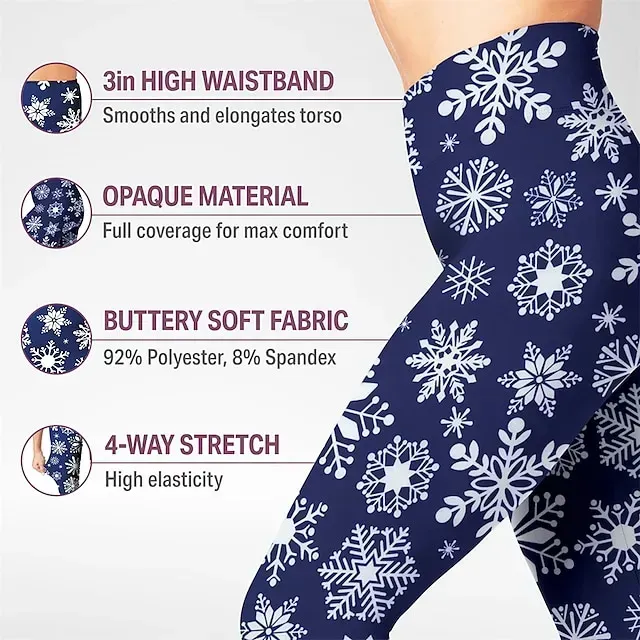 Santa Claus Leggings Jogger Pants Women's Christmas Christmas Christmas Eve Adults' Christmas New Year Eve Polyester Lycra Spandex Pants