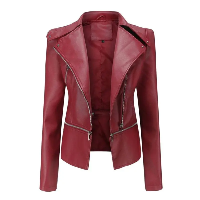 Clearance Sale - Zipper Soft Leather Jacket