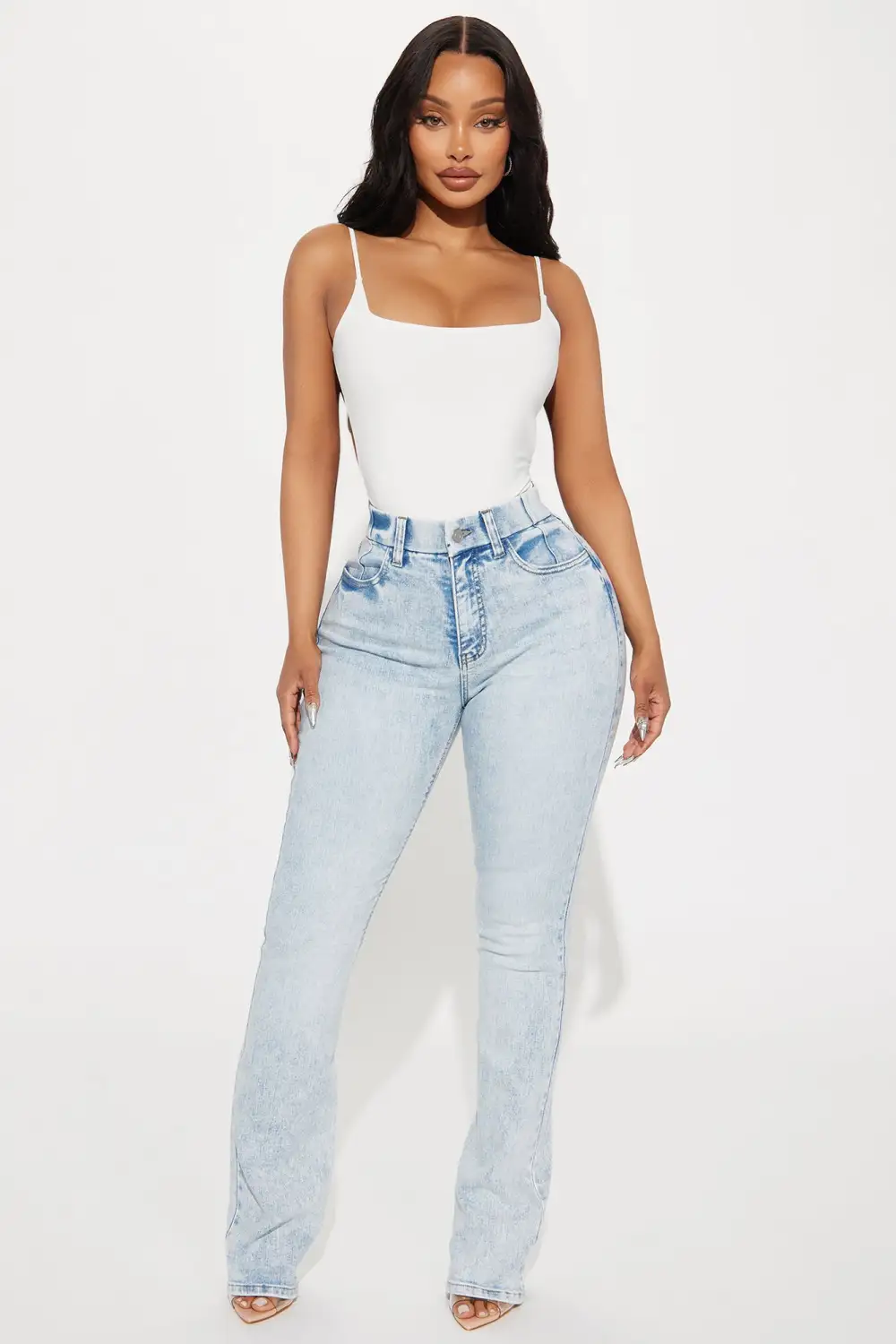 She Stands Out Tummy Control Bootcut Jeans - Light Wash