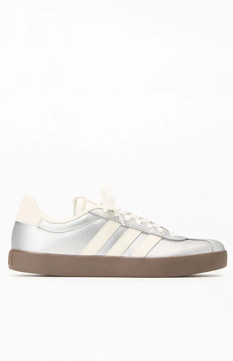 adidas Women's Silver VL Court 3.0 Low Sneakers