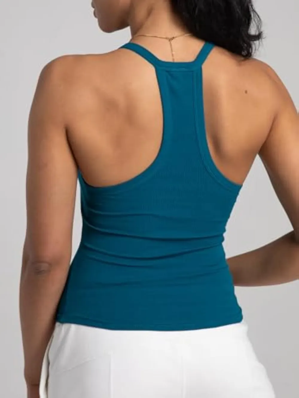 V Neck Racer Back Tank Top