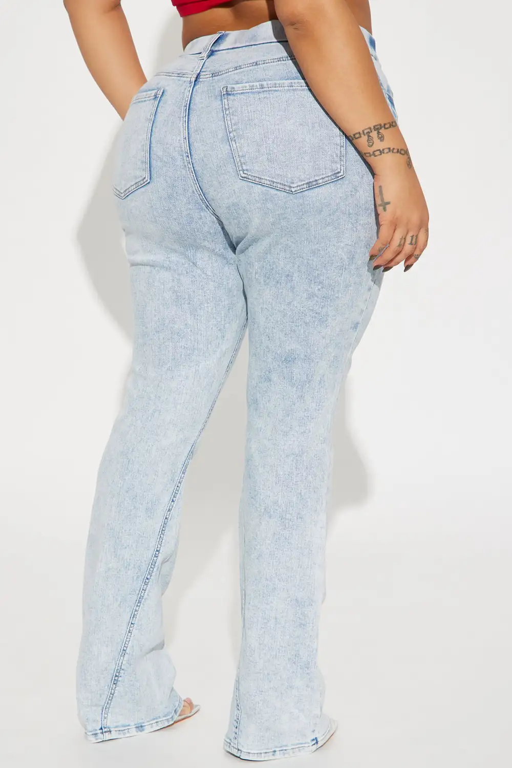 She Stands Out Tummy Control Bootcut Jeans - Light Wash