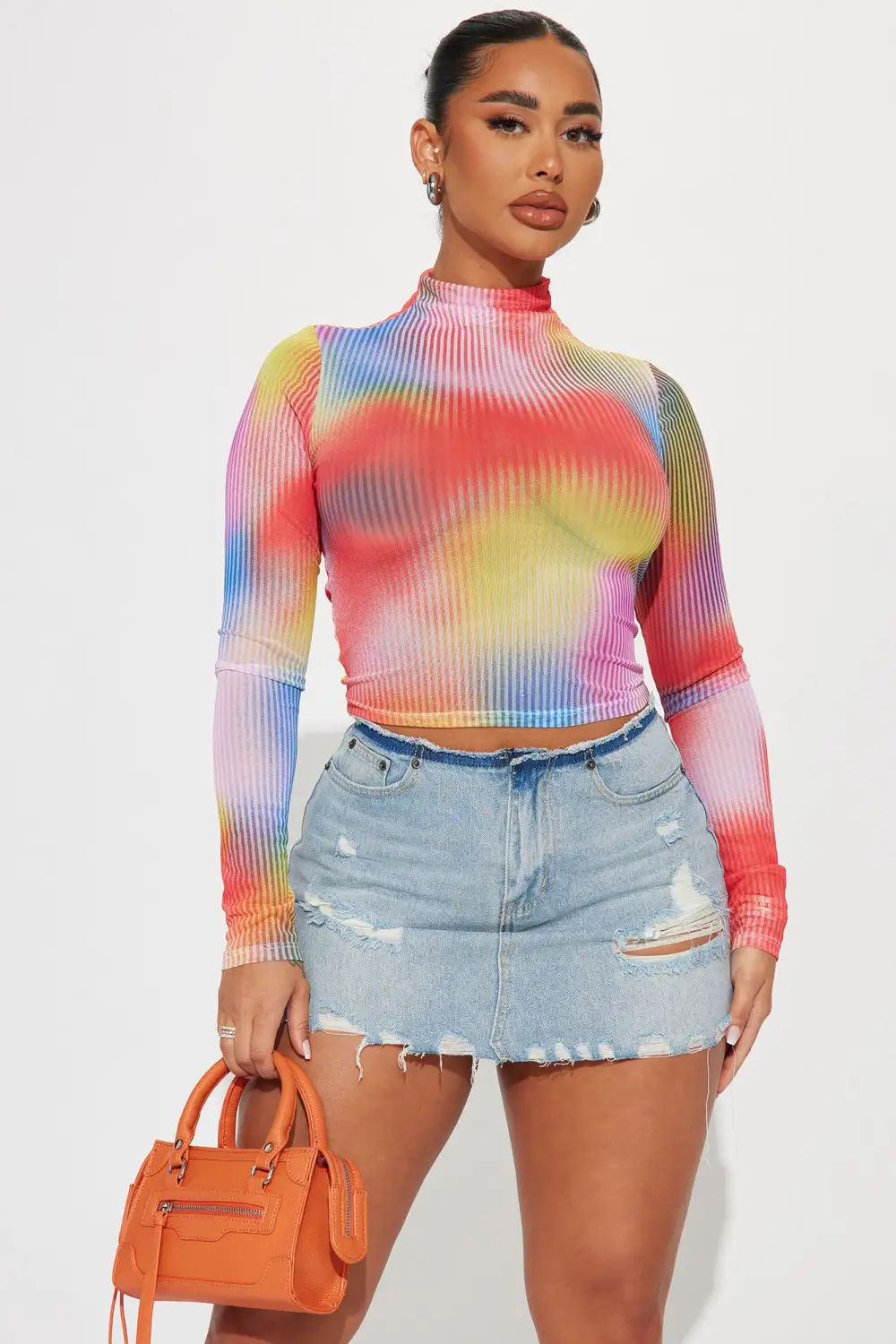Stay Radiant Mesh Top - Multi Color