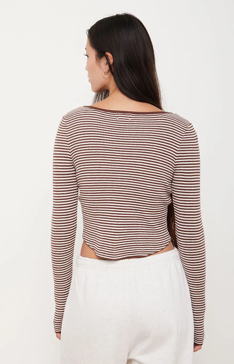 LA Hearts Woodland V-Neck Sweater