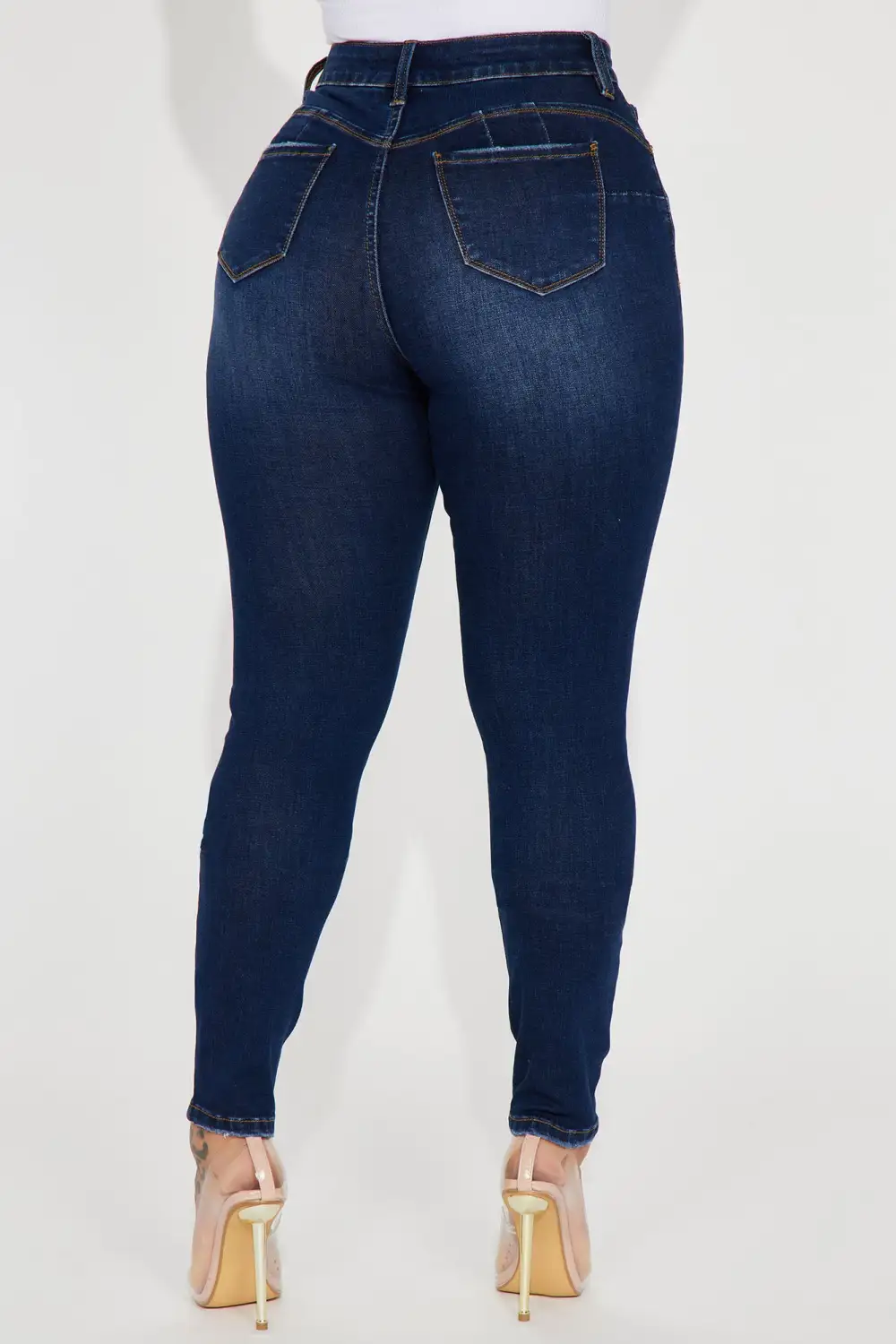 Taking Shape Booty Lifting Stretch Skinny Jeans - Dark Wash