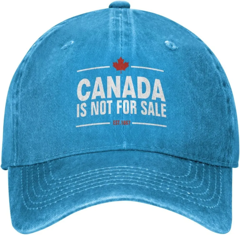 Canada is Not for Sale Trucker Hat for Dad Golf Cotton Washed Denim Baseball Caps