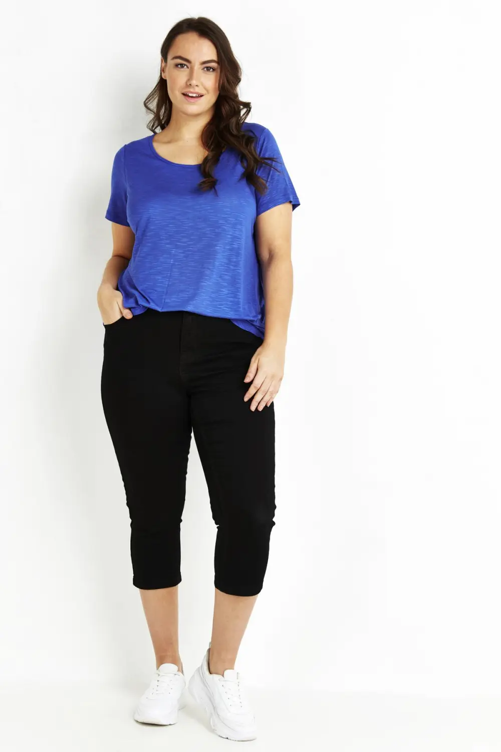 Evans Black Cropped Skinny Jeans