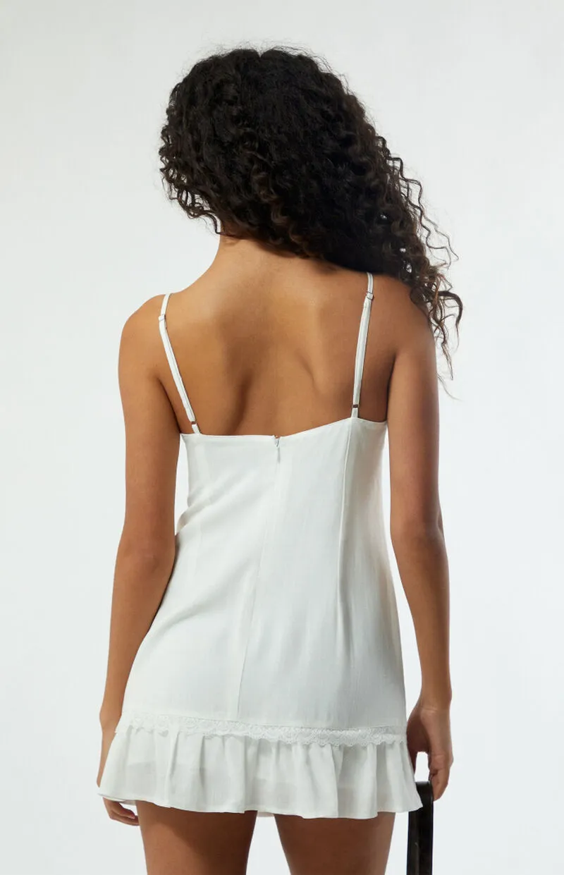 LA Hearts Aspyn Linen Babydoll Mini Dress