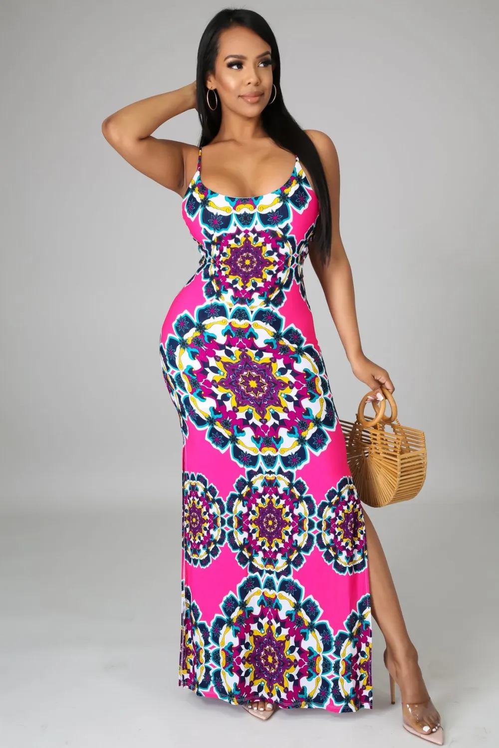 Kaleidoscope Days Dress - Fuchsia