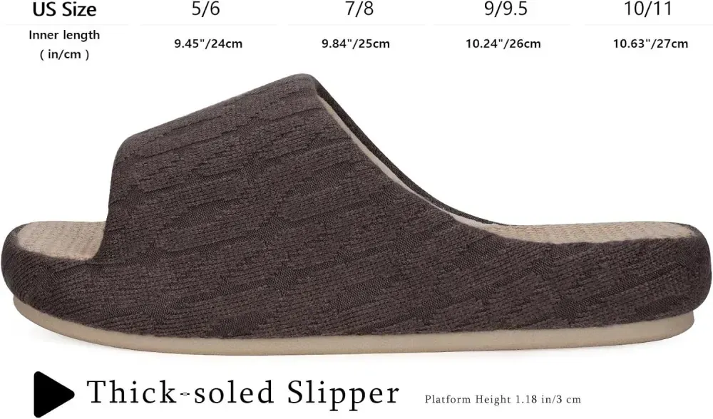 Slippers for Women Memory Foam Open Toe House Slippers Cute Comfy Bedroom Slides Slip on Slippers for Summer Indoor