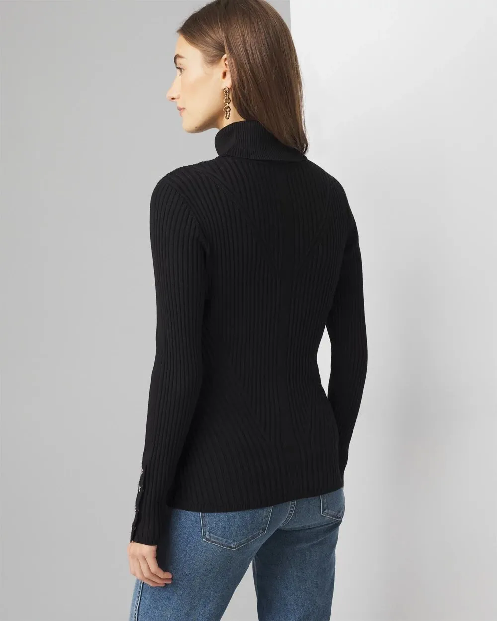 Ribbed Turtleneck Sweater