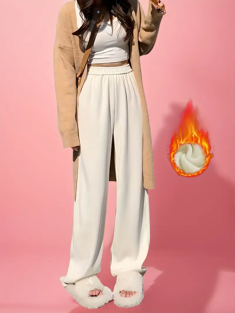 Women's Cozy Fleece-Lined Winter Casual Pants