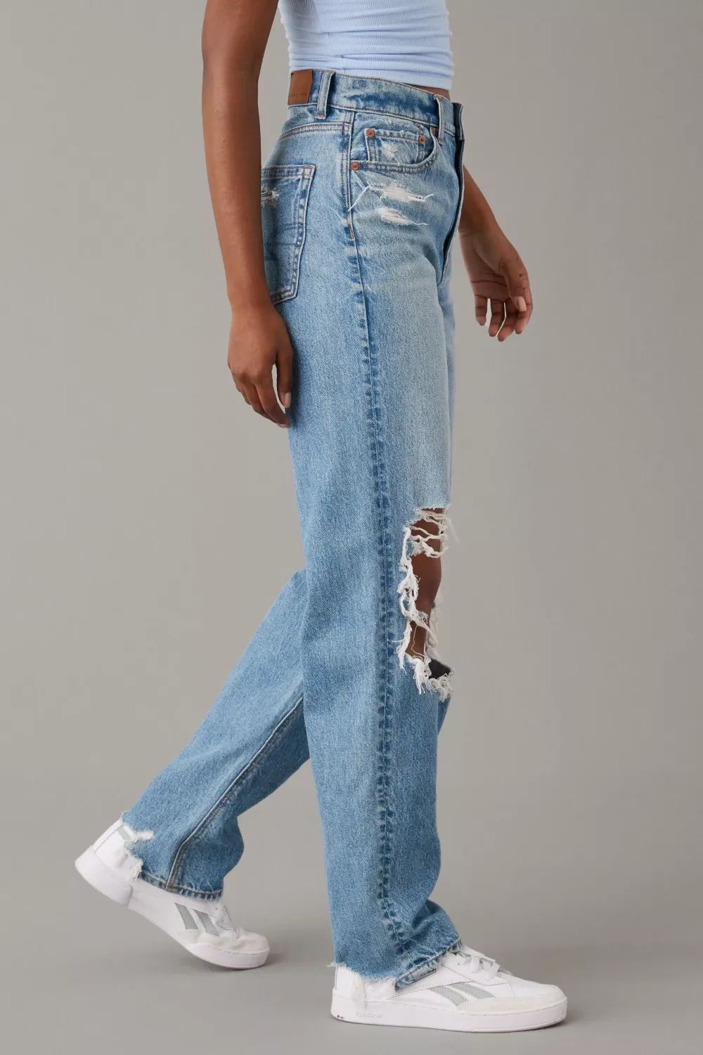 Strigid Ripped Highest Waist Baggy Straight Jean