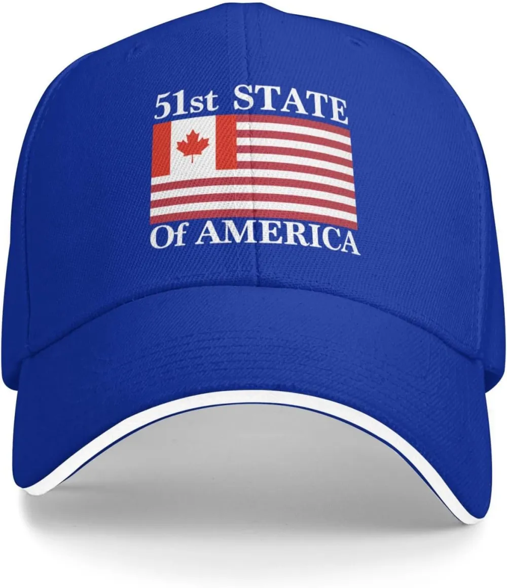51st State Make Canada 51st State Hat Make America Canada Great Again Hat Cap for Men Women Black