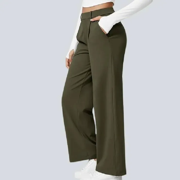 High Waisted Work Pants for Women Business Casual Outfits Office Dress Pants Trousers with Pockets