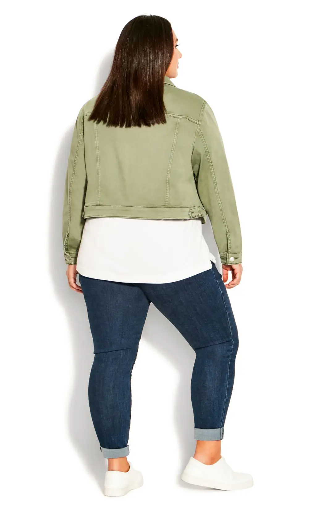 Evans Khaki Green Denim Jacket