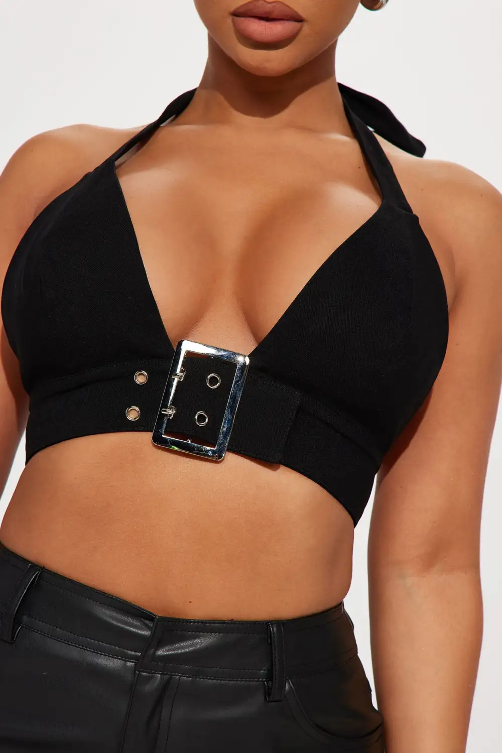 Calcetto Halter Top - Black