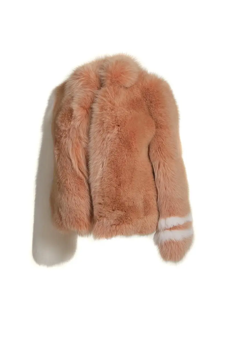 Ginger Fox Fur waist Length Jacket
