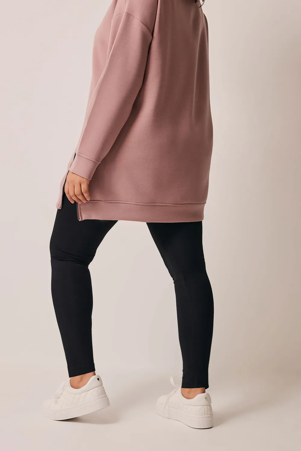 EVANS Curve Navy Blue Cotton Stretch Leggings