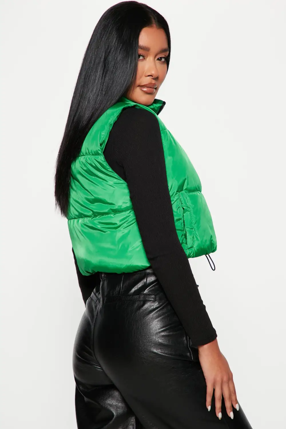 Can't Handle It Puffer Vest - Kelly Green