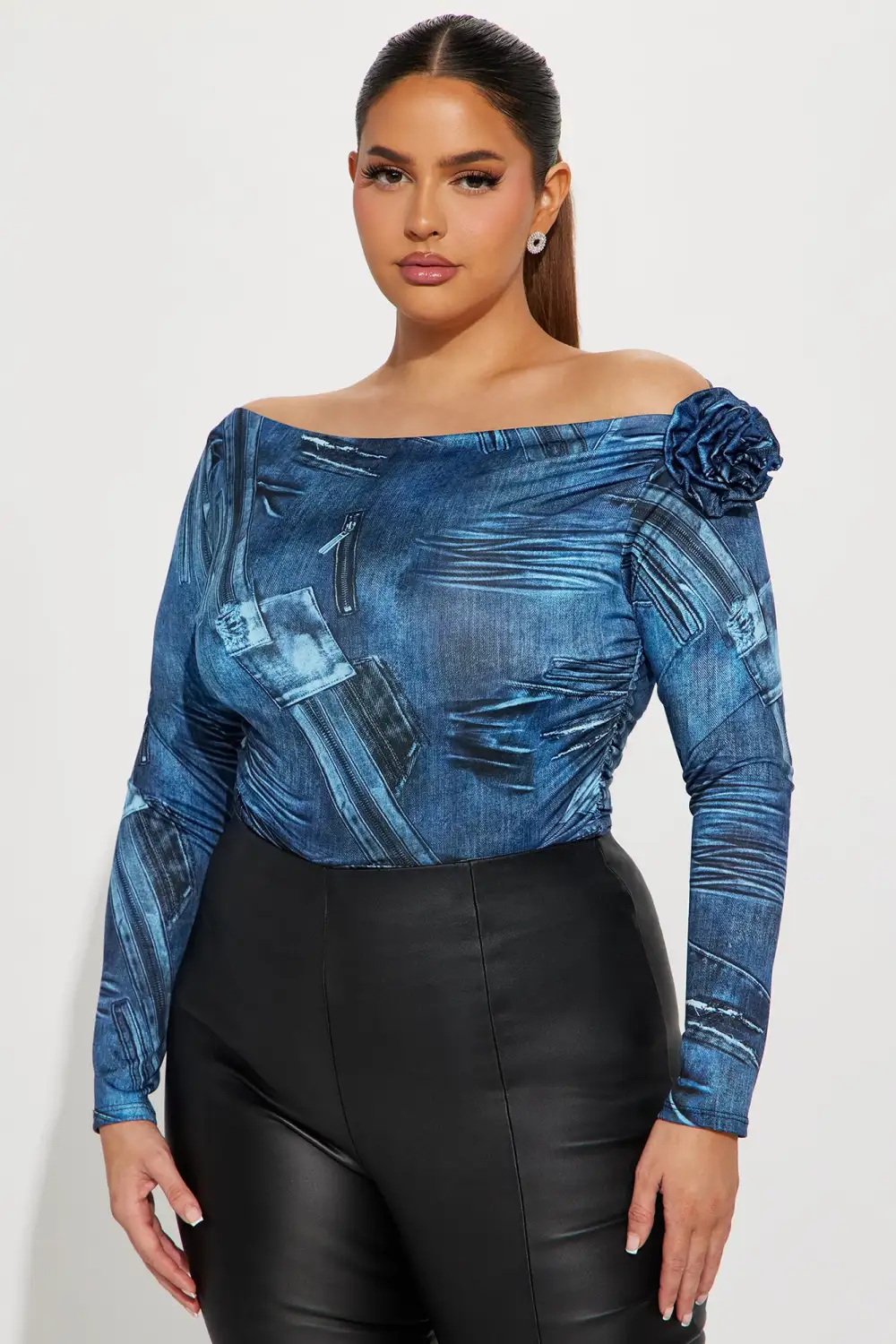 Ever So Ruthless Bodysuit - Blue/combo