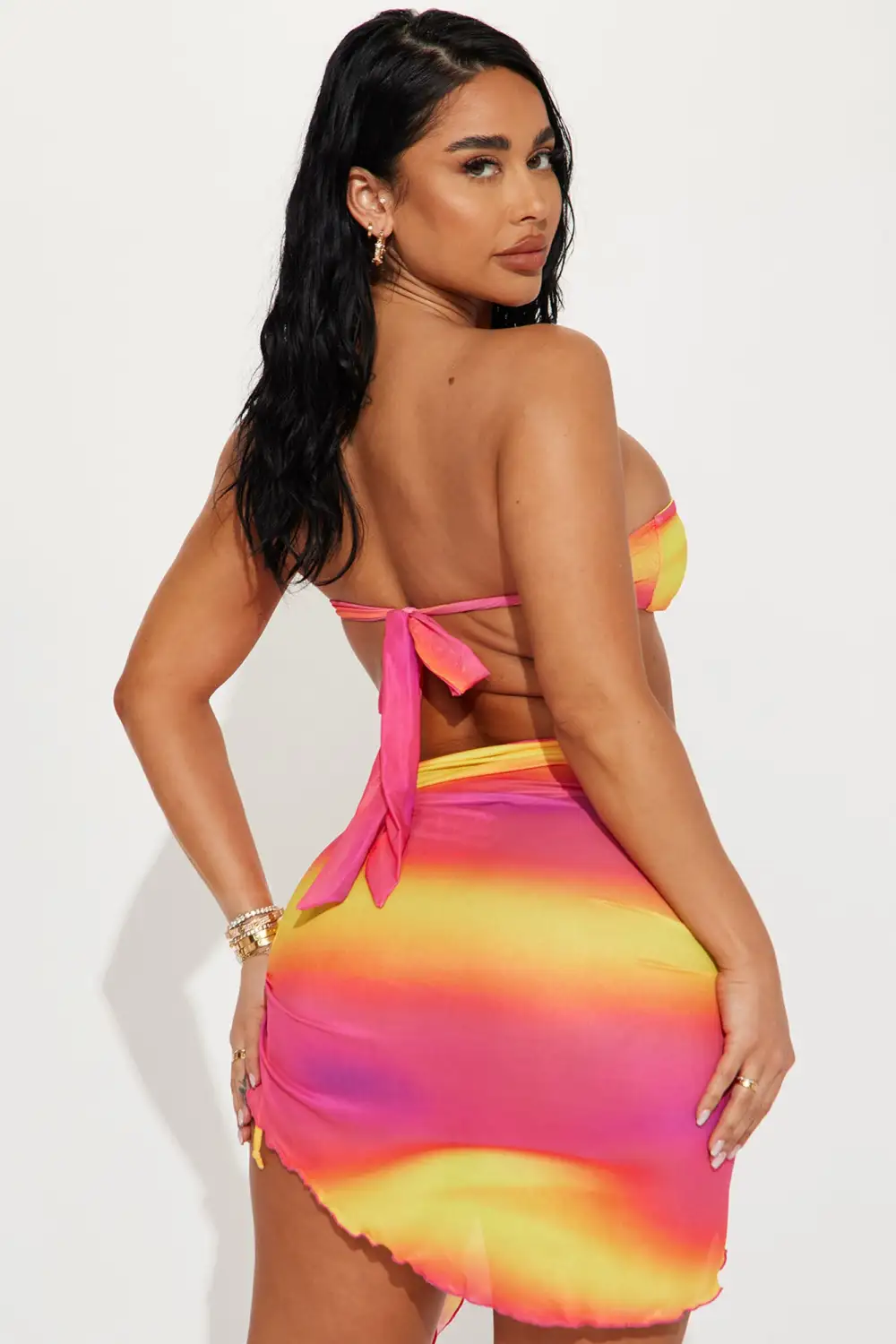 Malibu Sun 3 Piece Bikini Set - Multi Color