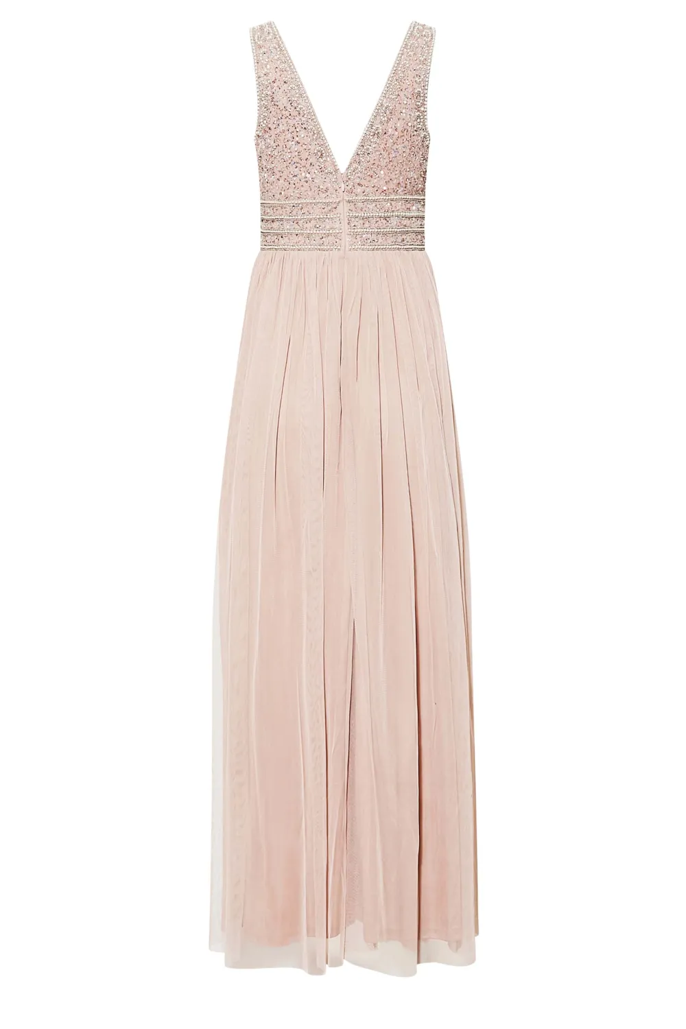 LTS Tall Blush Pink Sequin Hand Embellished Maxi Dress
