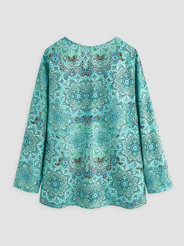 V Neck Floral Vacation Casual T-Shirt/Tee