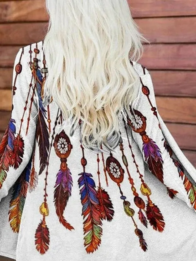 (Clearance Sale⚡) Long Sleeve Cotton-Blend Vintage Cardigan