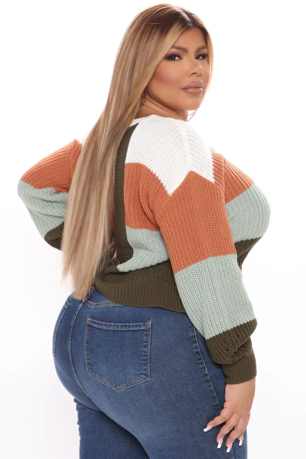 Find Your Own Path Sweater - Olive/combo