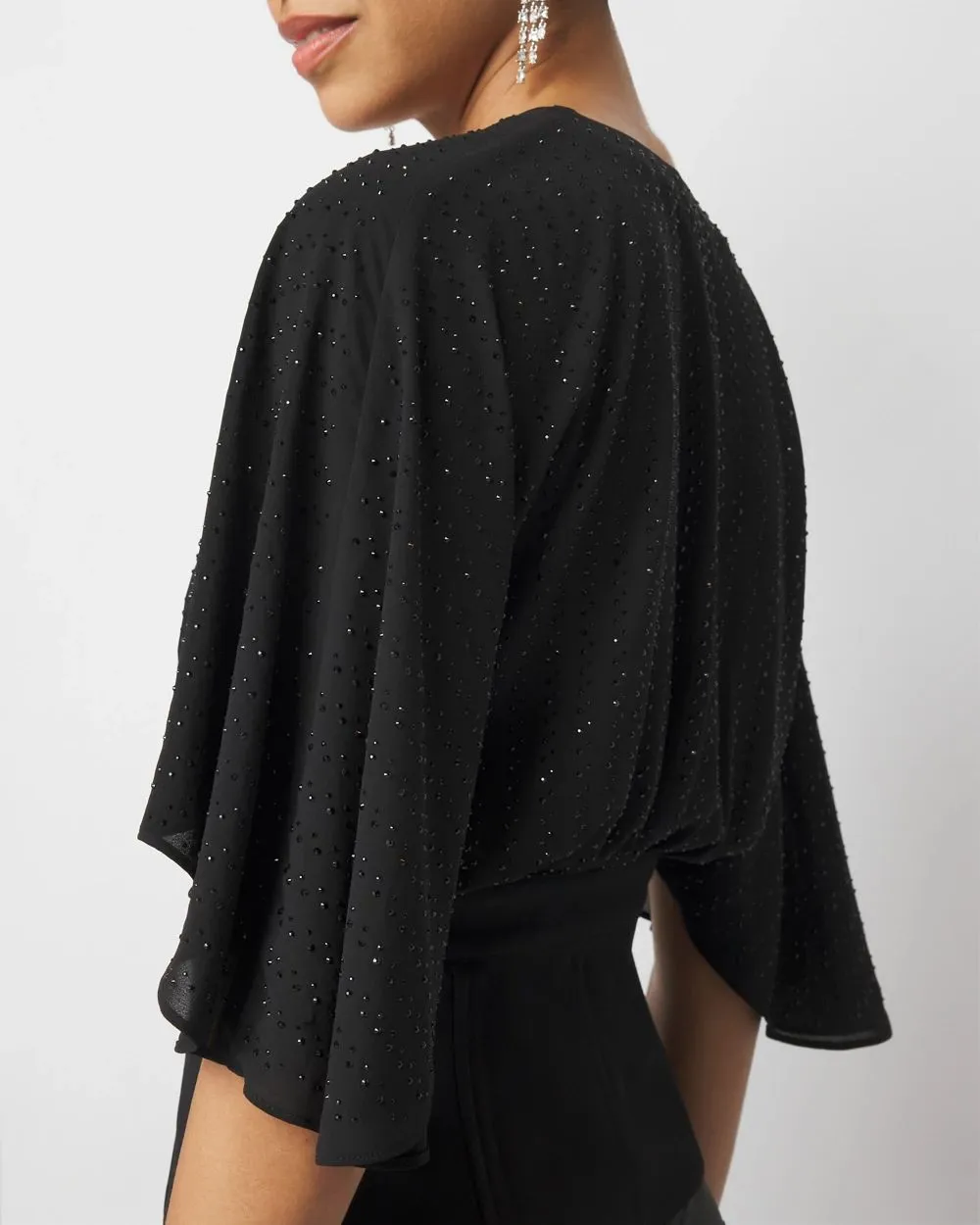 Petite Embellished Corset Blouse