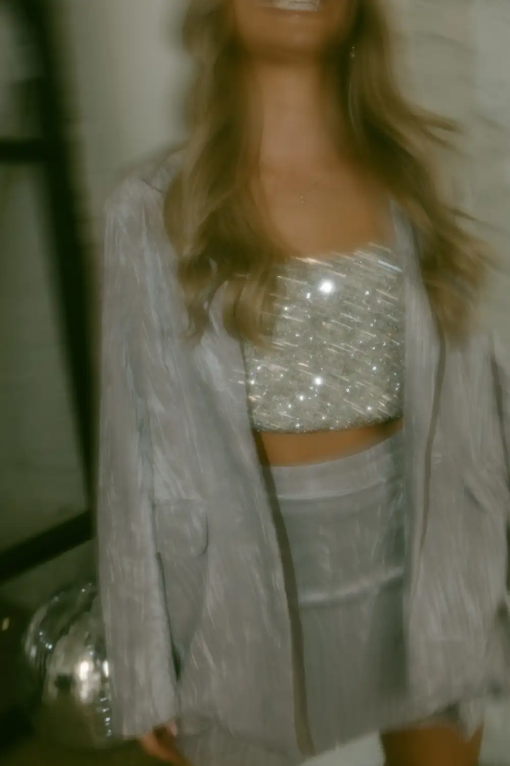 Frosted Velvet Blazer