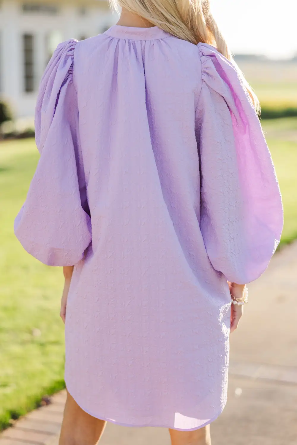 The Idyllic Lavender Purple Textured Dress
