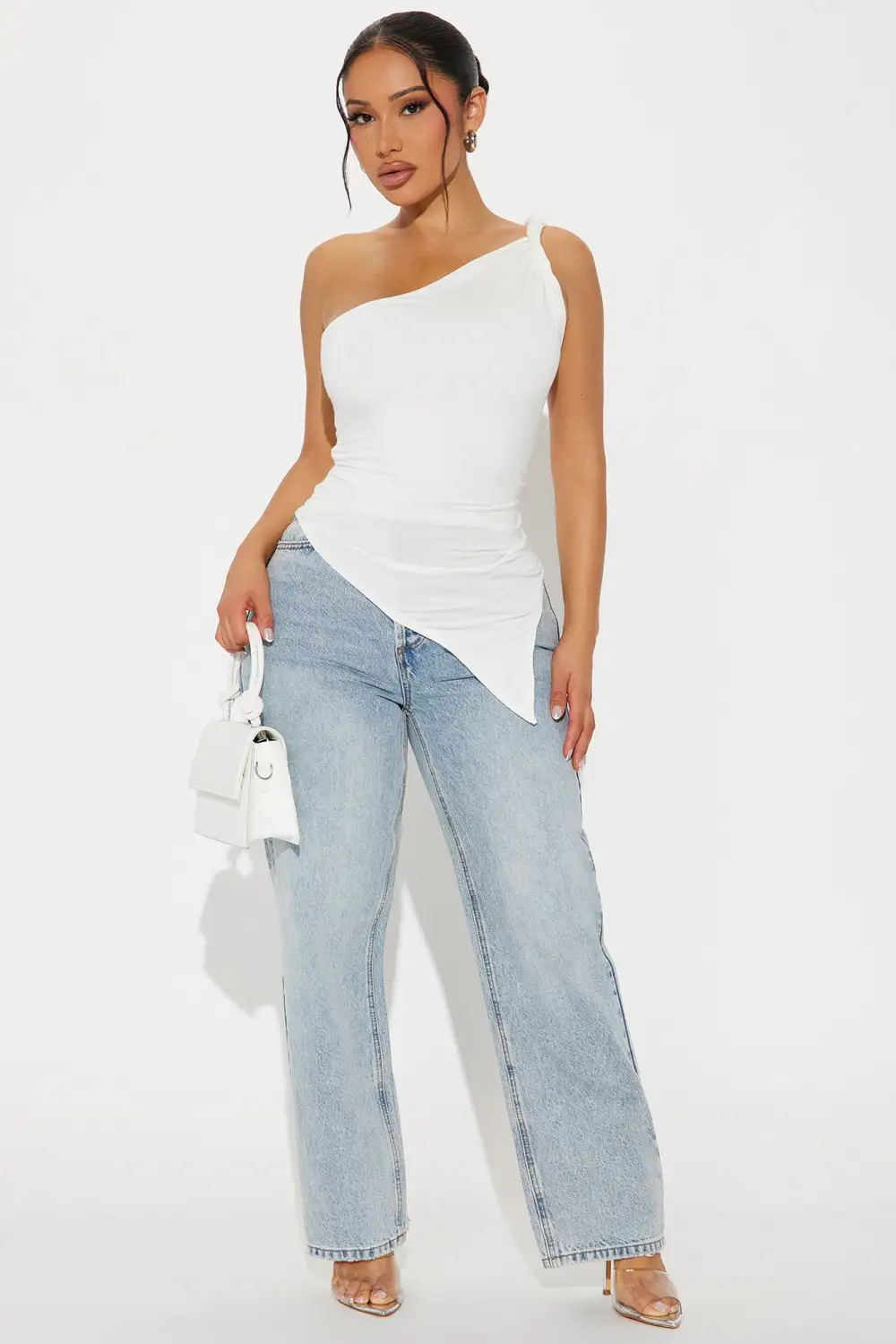 Summer One Shoulder Top - White
