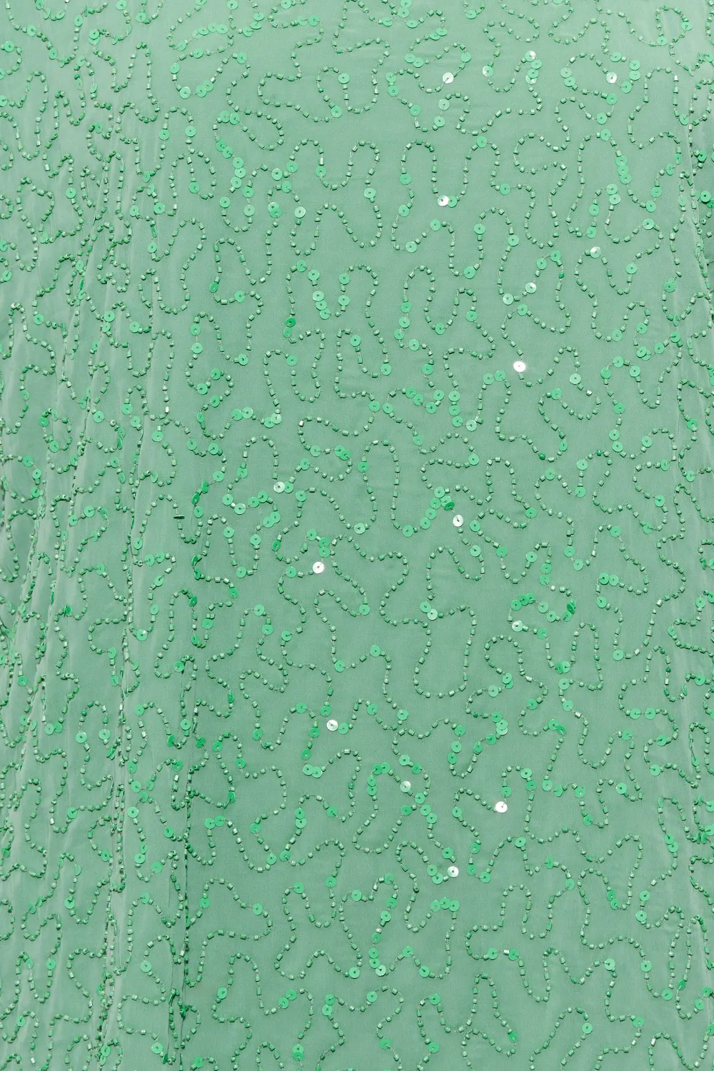 LUXE Curve Teal Green Sequin Hand Embellished Cape Dress