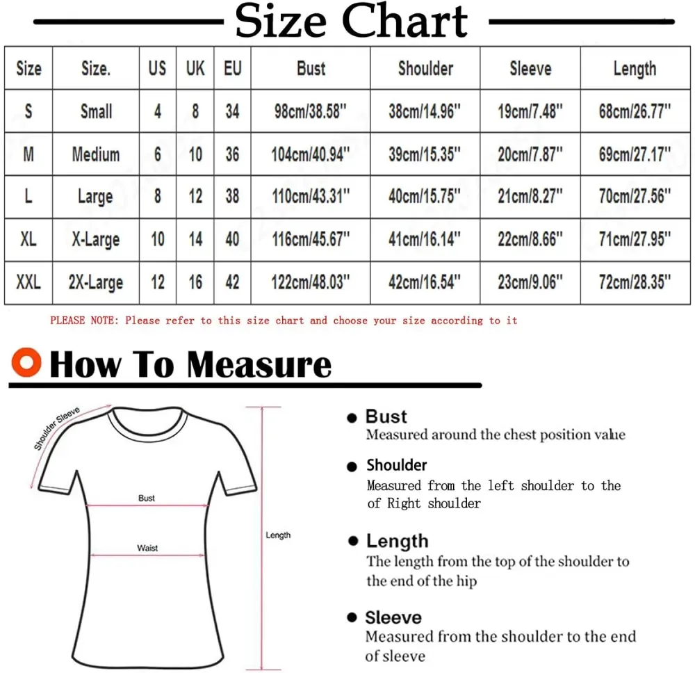 Womens Summer Pleated Front Shirts Tunics Casual Short Sleeved Loose Round Neck Boho Printed Tops Vacation Blouse
