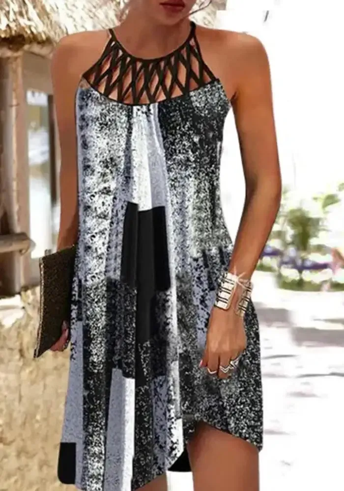 Travel Life Sleeveless Printed Casual Dress