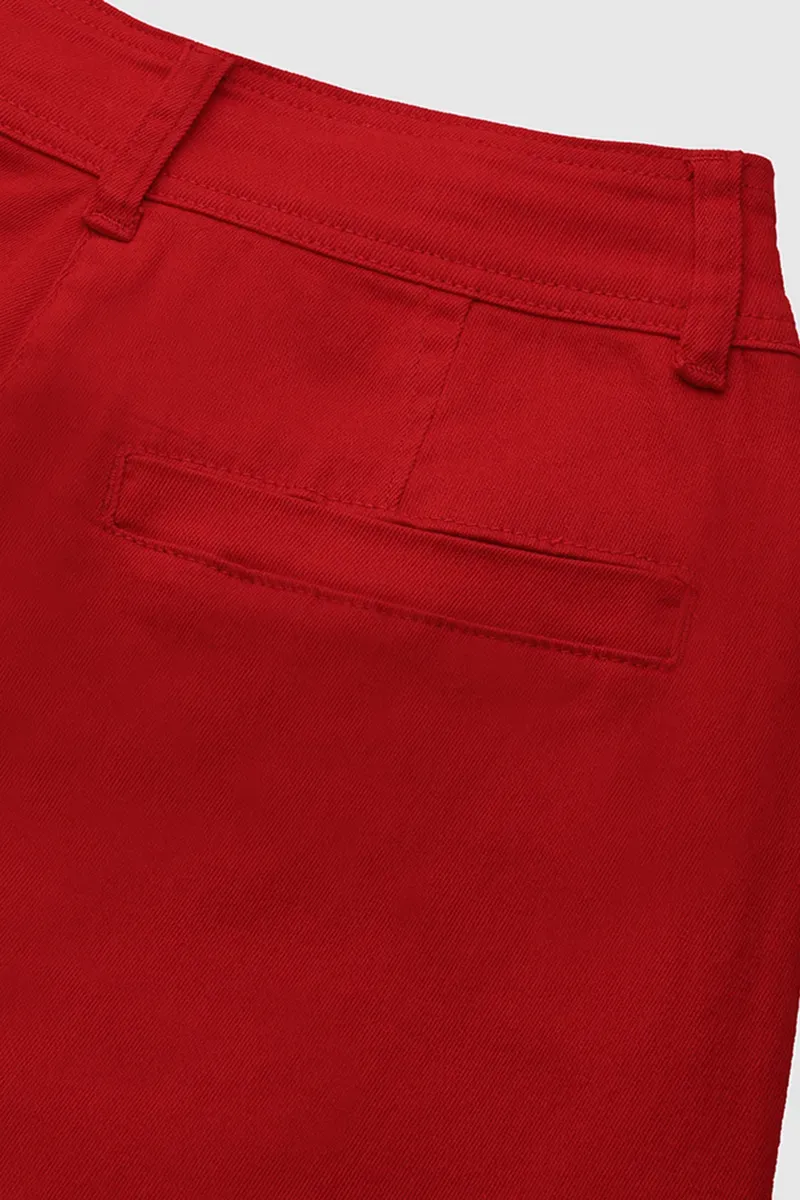 High Waist Pocket Wide Leg Jeans