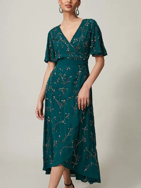 Beaded Chiffon Sophistication Ladies Dress