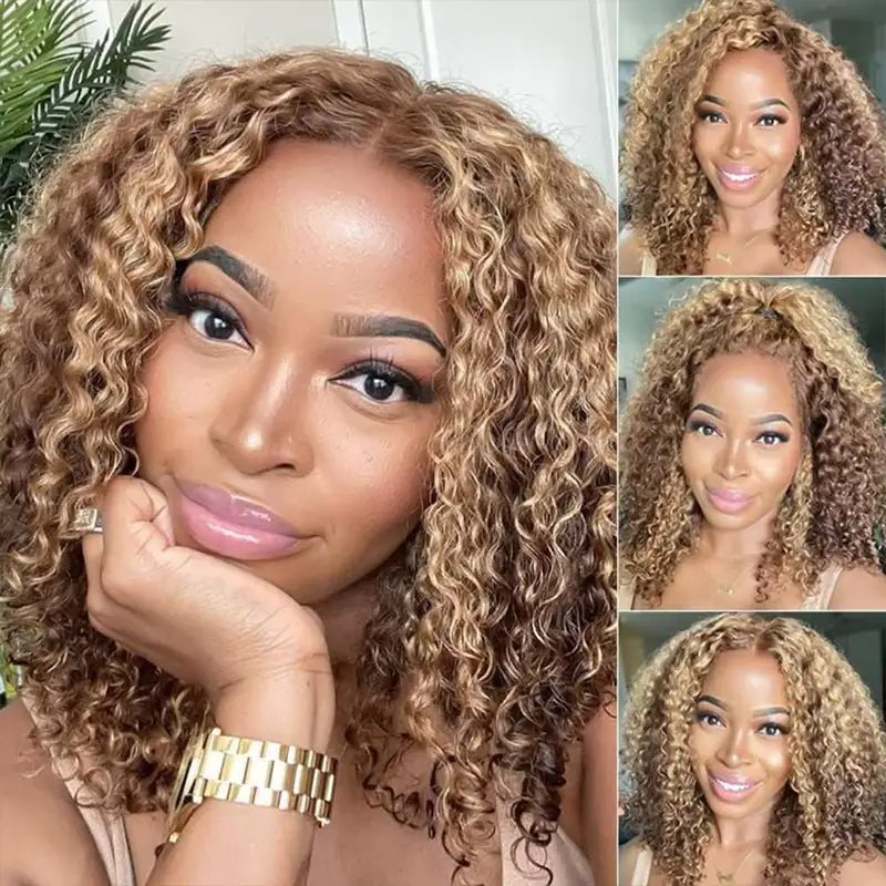Glueless 4/27 Highlight V Part Wig Beginner Friendly Upgrade U Part Wig