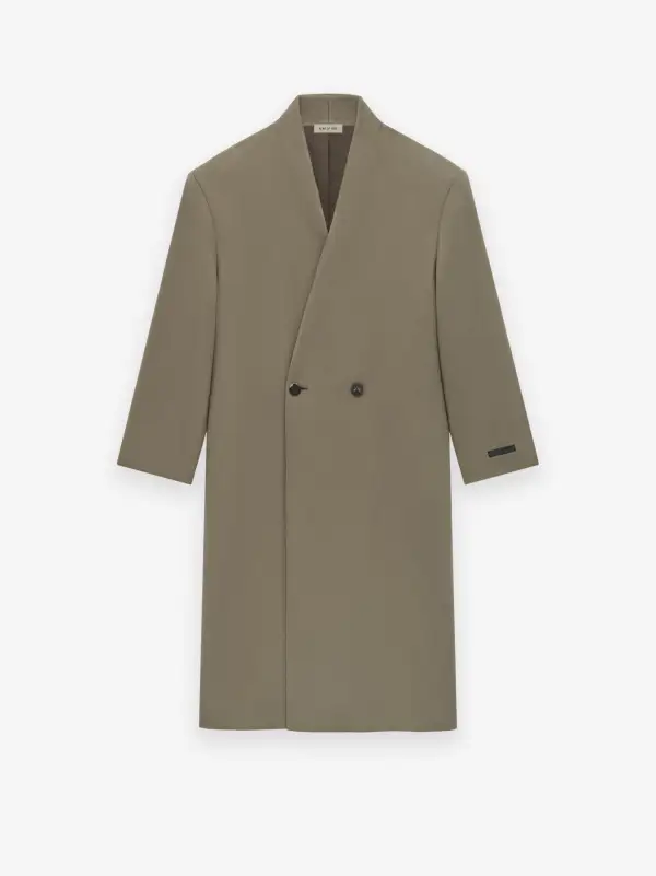 Melton Wool Lapelless Coat