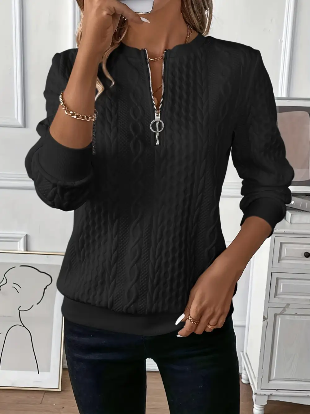 Emily | Sweater met rits