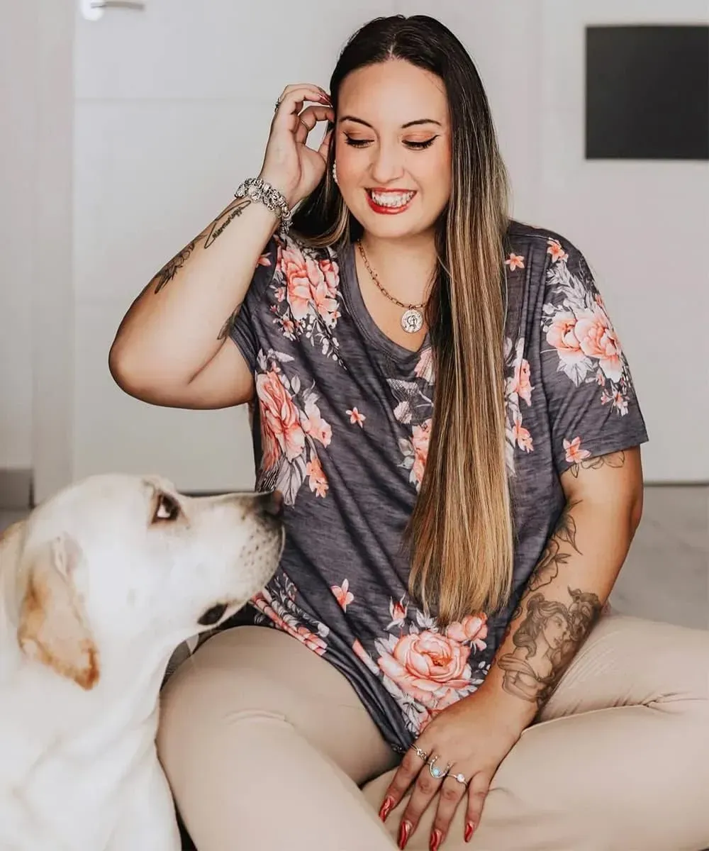 TIYOMI Plus Size T Shirt for Women Short Sleeve Tunic Cross Line Shirts Round Neck Tops Summer Blouse XL-5XL 14-28